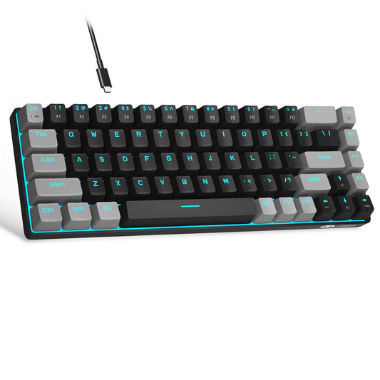 Portable 60% Mechanical Gaming Keyboard, Mk-Box LED Backlit Compact 68 Keys M...