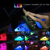 RGB LED CAR Interior Accessories Floor Decorative Atmosphere Strip Lamp Lights