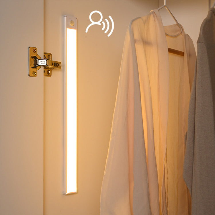 LED Motion Sensor Light under Cabinet Closet Light USB Rechargeable Strip Lamp