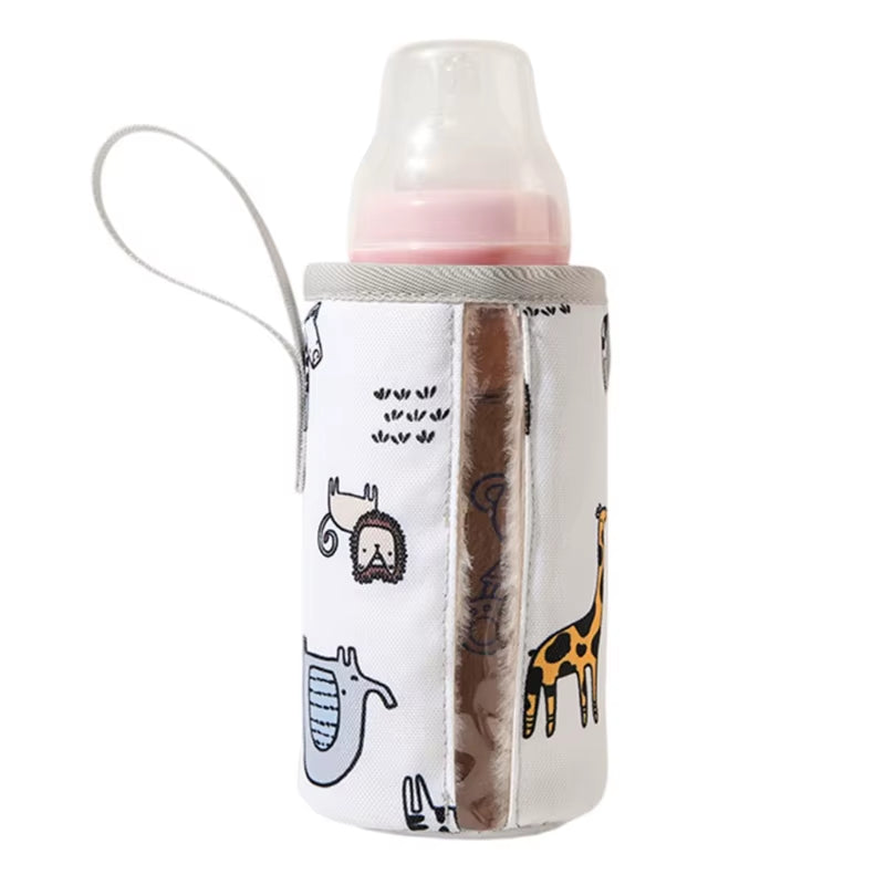 Portable USB Baby Bottle Warmer Travel Milk Warmer Infant Feeding Bottle Heated Cover Insulation Thermostat Heater Dropshipping