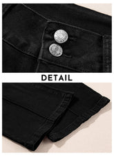 Womens Flare Jeans High Waisted Wide Leg Baggy Jeans for Women Stretch Denim Pants