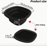 Facial Ice Bath Bowl – Foldable Silicone Cold Therapy Skincare Tool (Black)