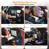 All in One Backseat Car Organizer with Tablet Holder, Compatible with 99% of Cars, Trucks, and Suvs. Multiple Pockets Car Storage Organizer for Toys, Snacks, and More