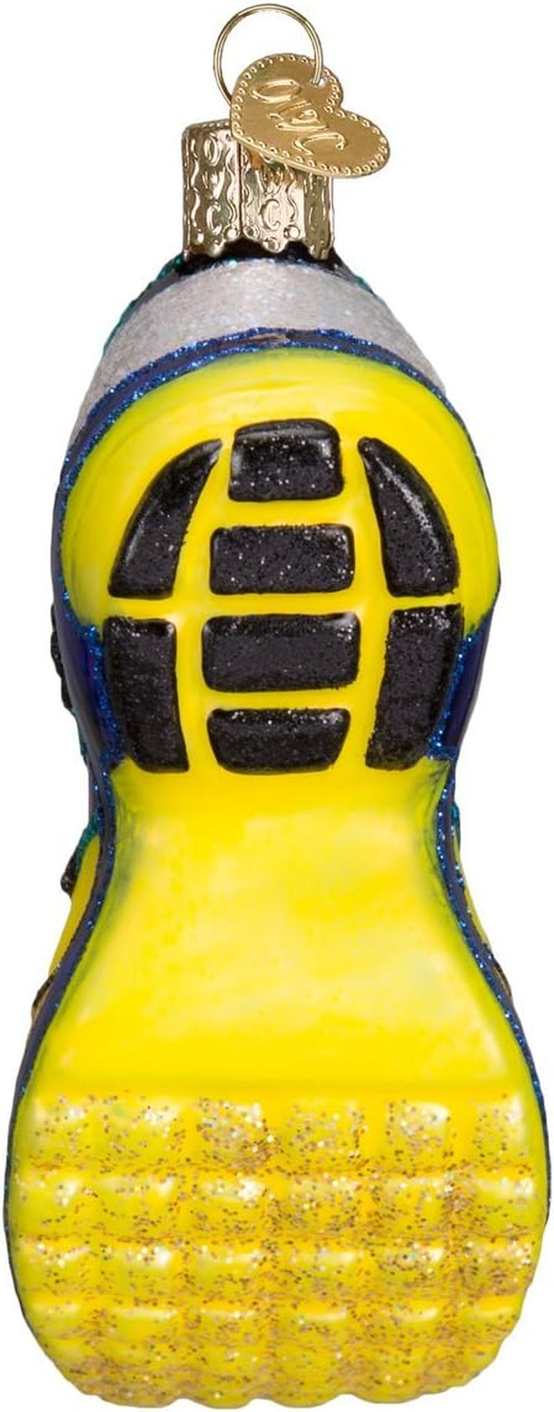 Running Shoe Glass Blown Ornament for Christmas Tree, Handcrafted Holiday Decoration, Sport Collection