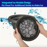 Facial Ice Bath Bowl – Foldable Silicone Cold Therapy Skincare Tool (Black)