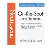 On-The-Spot Acne Spot Treatment Cream with 2.5% Benzoyl Peroxide, Gentle Face Blemish Medicine for Acne-Prone Skin, Vanishing Formula, Clinically Proven Day-1 Results, 0.75-Ounce Tube