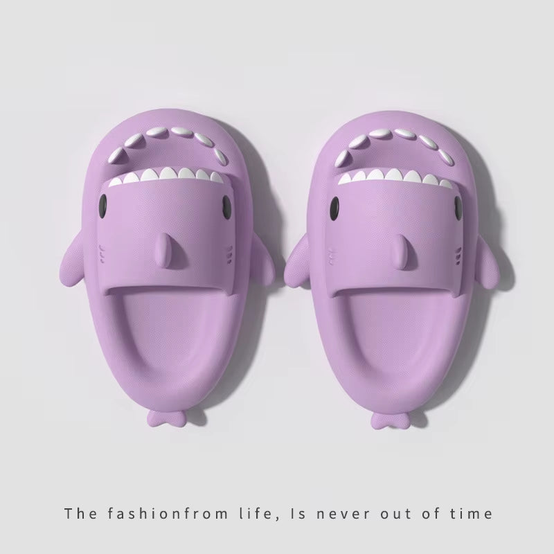 Cute Shark Slippers for Women & Men Summer Platform Night Glow-In-The-Dark Indoor Beach Slides Home Street Wear DIY Accessory