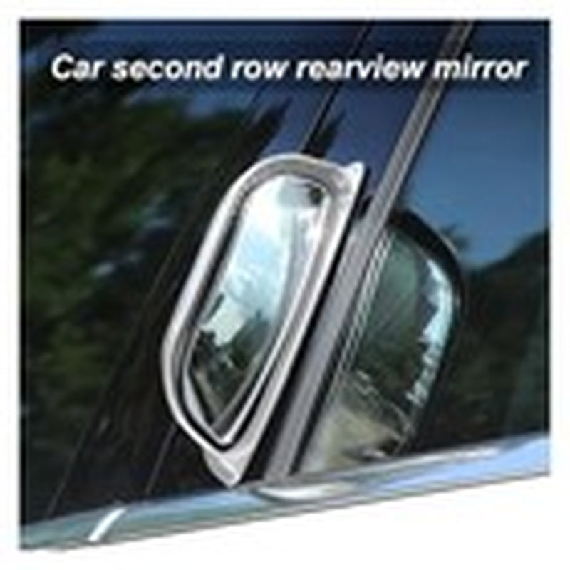 2PCS Adjustable Blind Spot Mirrors for Car Rear Seat - Wide Angle Convex Silver