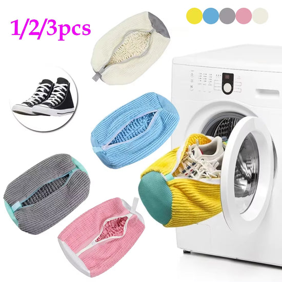 Shoe Washing Machine Bag Laundry Shoe Bags with Invisible Zipper for Deep Clean&Washer Protection,For All Shoes Sizes and Types