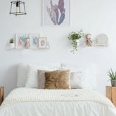 4 Packs 14 Inch Acrylic Floating Bookshelf, Wall Mounted Shelf, Ledge Book Shelf for Living Room, Office, Bedroom, Bathroom, Kitchen