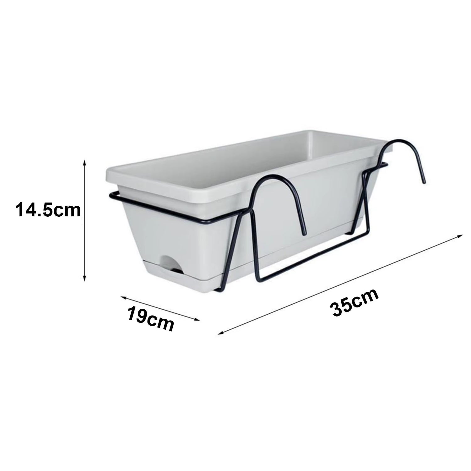 Hanging Planter for Balcony Railing Plant Basket Fence Planter Home Decor Window Box Planter Flower Pot for Garden Deck Yard 6L