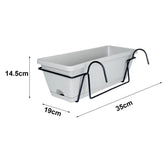Hanging Planter for Balcony Railing Plant Basket Fence Planter Home Decor Window Box Planter Flower Pot for Garden Deck Yard 6L
