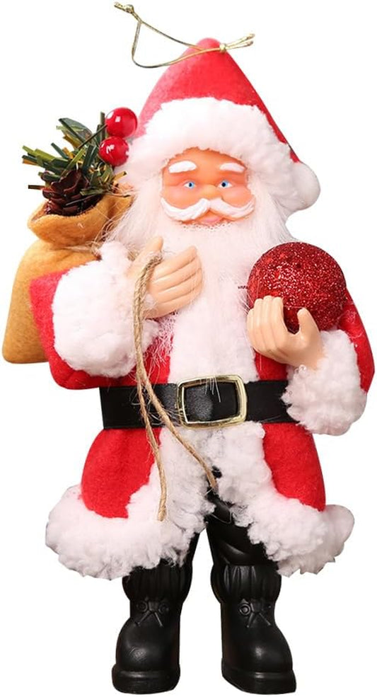 Christmas Standing Santa Claus Figurine Decor Christmas Ornaments Santa Collectors for Home Table Tiered Tray Decorations