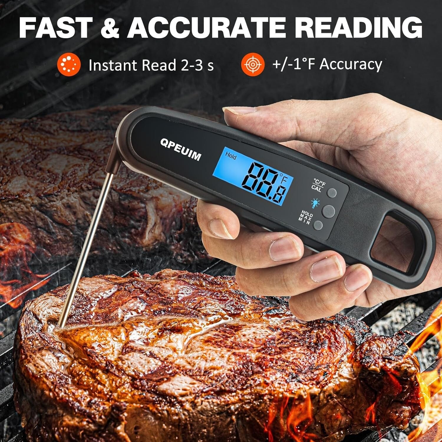 Termometro Digital Electronico Para Cocinar Carne Comida Alimentos Pantalla LCD