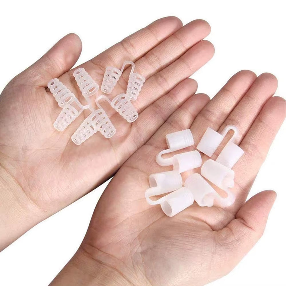 New Blue Silicone 4/8Pcs/Set Snoring Solution anti Snoring Devices Snore Nose Vents Nasal Dilators for Better Sleep Sleeping Aid