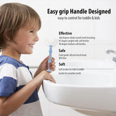 U Shaped Toothbrush Kids,Children Tooth Brush with Replaceable Soft Food Grade Silicone Heads 3 PCS, Whole Mouth Teeth Cleaning for Age 6-12 Years Blue