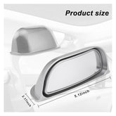 2PCS Adjustable Blind Spot Mirrors for Car Rear Seat - Wide Angle Convex Silver
