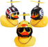 Duck Car Dashboard Decorations 3Pack Rubber Duck for Car Car Accessories Rubber Duck with Thruster Helmet Sunglasses, and Gold Chain Cool Ornaments
