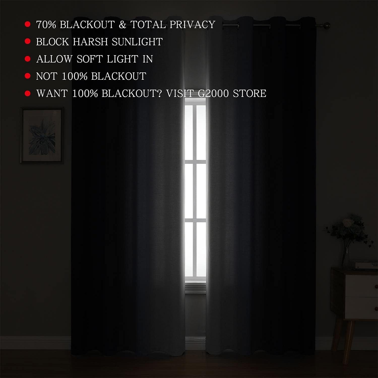 Blackout Curtains & Drapes for Bedroom Living Room 84 Inches Long Purple and Greyish White Room Darkening Window Treatments Ombre Thermal Insulated Light Blocking Grommet Backdrop 2 Panels Set