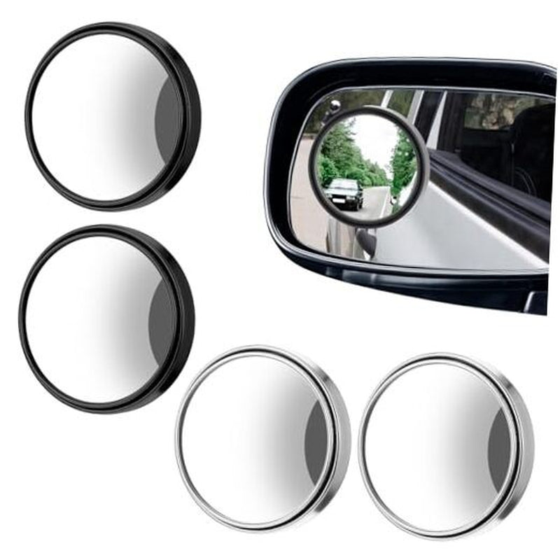 4 Pcs Blind Spot Car Mirrors Wide View Angle Glass round Side Rear Adjustable