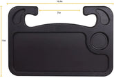 MINI-FACTORY Food Tray for Car Steering Wheel Eating Tray Desk Table for Food Drink Notebook Laptop - Black