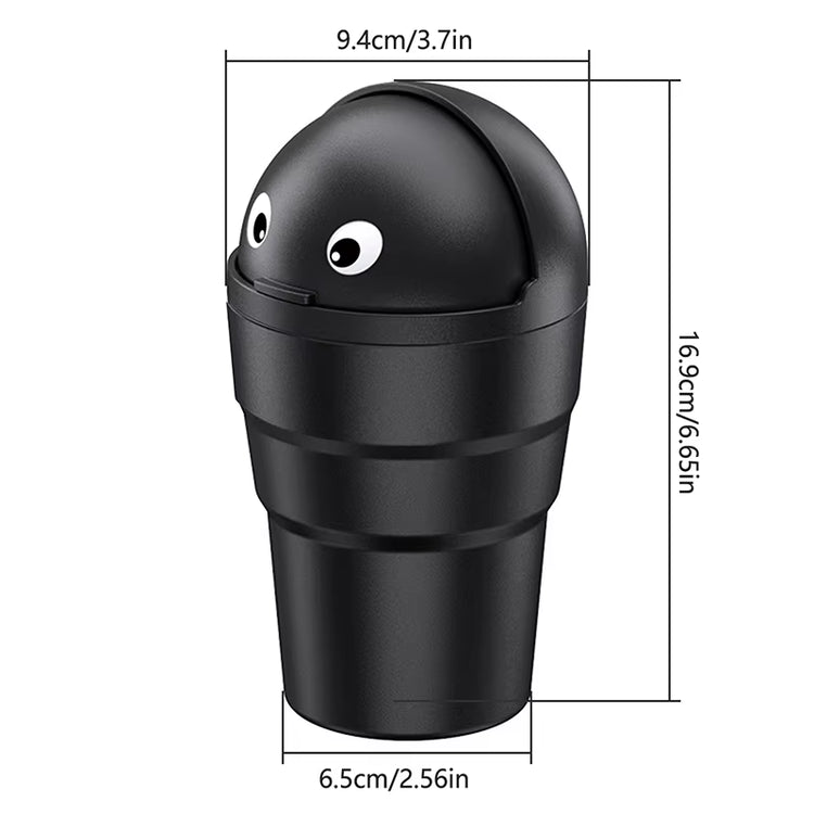 Car Trash Can Universal Auto Organizer Storage Box with Swing Lid Cute Mini Automotive Leakproof Vehicle Trash Bin for Car