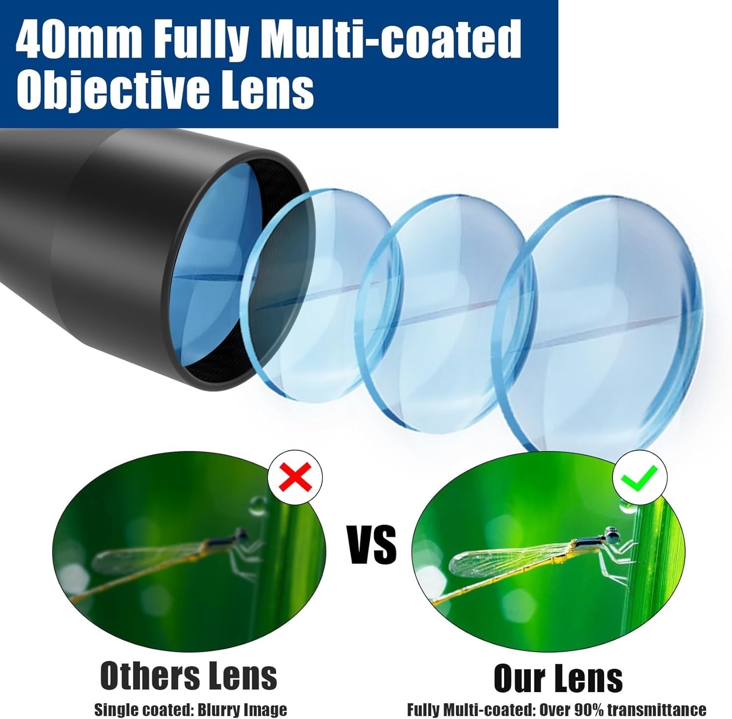 "Mira Telescópica Táctica Francotirador 3-9X40Mm Para Prueba De Niebla De Caza "