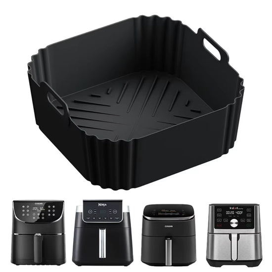 22.5Cm Silicone Air Fryer Liners Reusable Non-Stick Basket for Ninja AF181 AF180 AF141 AF140 Other 5-8QT Air Fryer Accessories