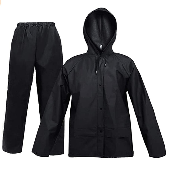 Traje Para Lluvia Impermeable Con Capucha Chaqueta Y Pantalón Ropa, Xlarge