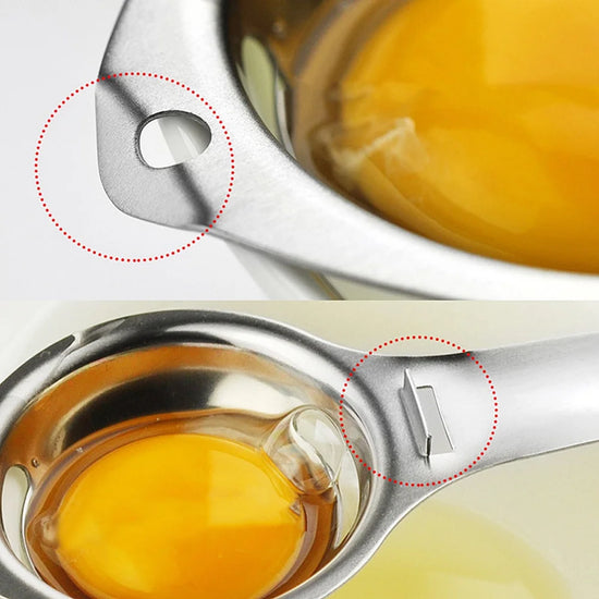 Stainless Steel Yolk White Separator under $5!  Stainless Steel Egg Yolk Separator, Kitchen Gadget for Separating Egg Whites, Easy to Clean Egg White Separator Tool, Baking and Cooking Tool
