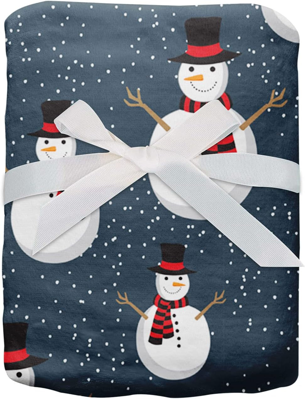 Christmas Throw Blankets, Soft Blankets and Throws, Daughter Mom Friend Gift Snowman Print Decorative Throw Blankets for Couch, 50"X60"