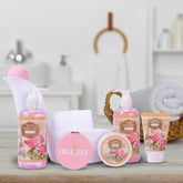 Valentine’S Day Gifts for Women – 8 Pc Spa Gift Baskets for Women, British Rose Scented Heel Shoe Spa Basket, Luxury Bath and Body Set, Self Care Gift for Her or Mom by