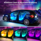 RGB LED Car Interior Accessories Floor Decorative Atmosphere Strip Lamp Lights