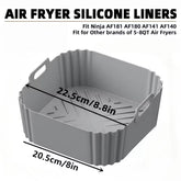 22.5Cm Silicone Air Fryer Liners Reusable Non-Stick Basket for Ninja AF181 AF180 AF141 AF140 Other 5-8QT Air Fryer Accessories
