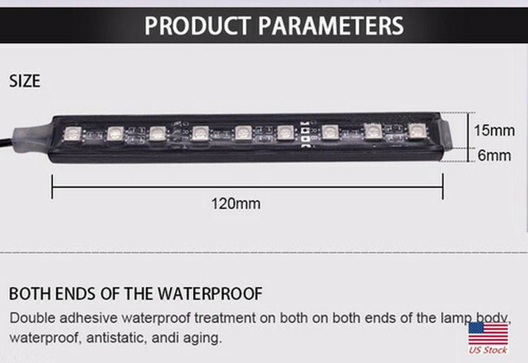 RGB LED CAR Interior Accessories Floor Decorative Atmosphere Strip Lamp Lights