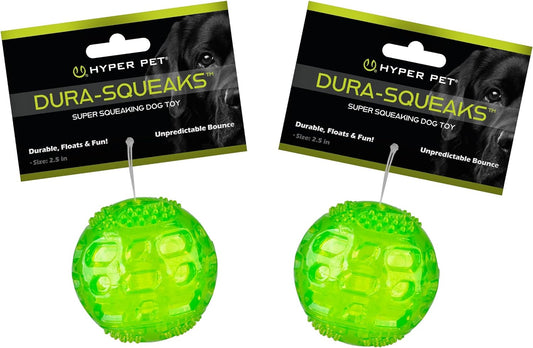 Durasqueak Dog Ball Toy, Interactive, Floats, Squeaks, Dog Balls for Fetching, Alternative to Traditional Tennis Balls - for All Breeds