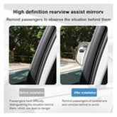2PCS Adjustable Blind Spot Mirrors for Car Rear Seat - Wide Angle Convex Silver