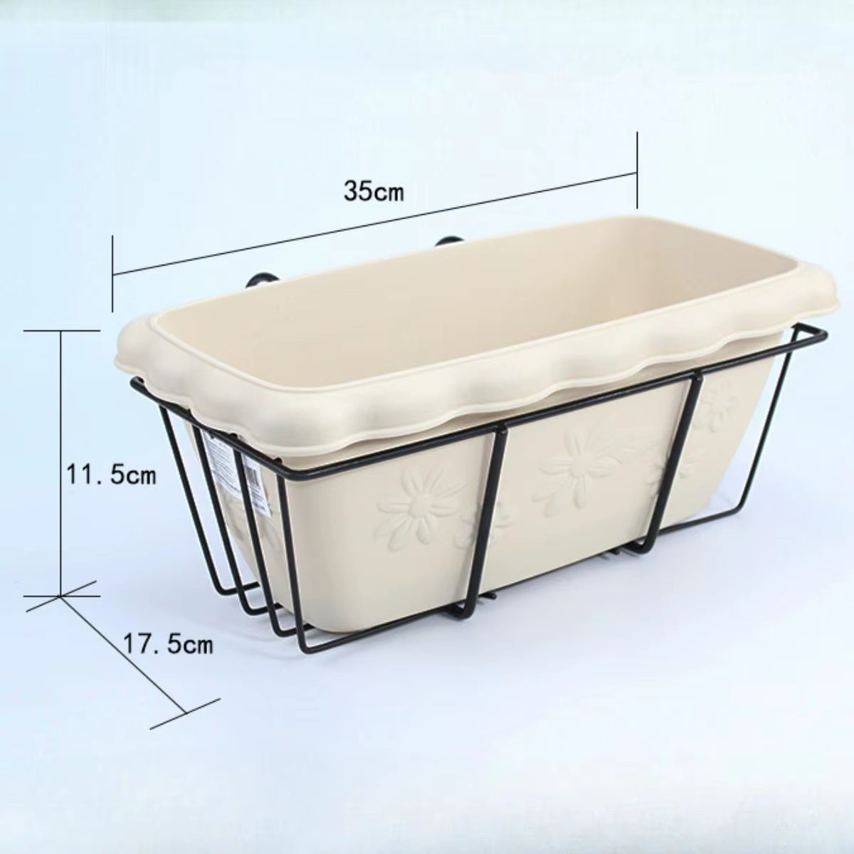 Hanging Planter for Balcony Railing Plant Basket Fence Planter Home Decor Window Box Planter Flower Pot for Garden Deck Yard 6L