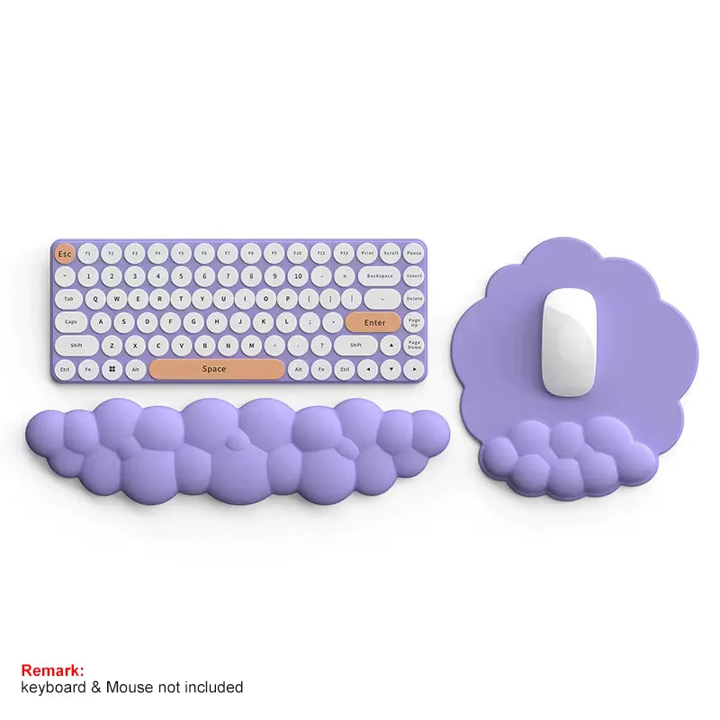 Keyboard Wrist Rest Mouse Pad Wrist Rest Support Ergonimic Arm Rest Cloud Mousepads and Keyboard Rest Support Office