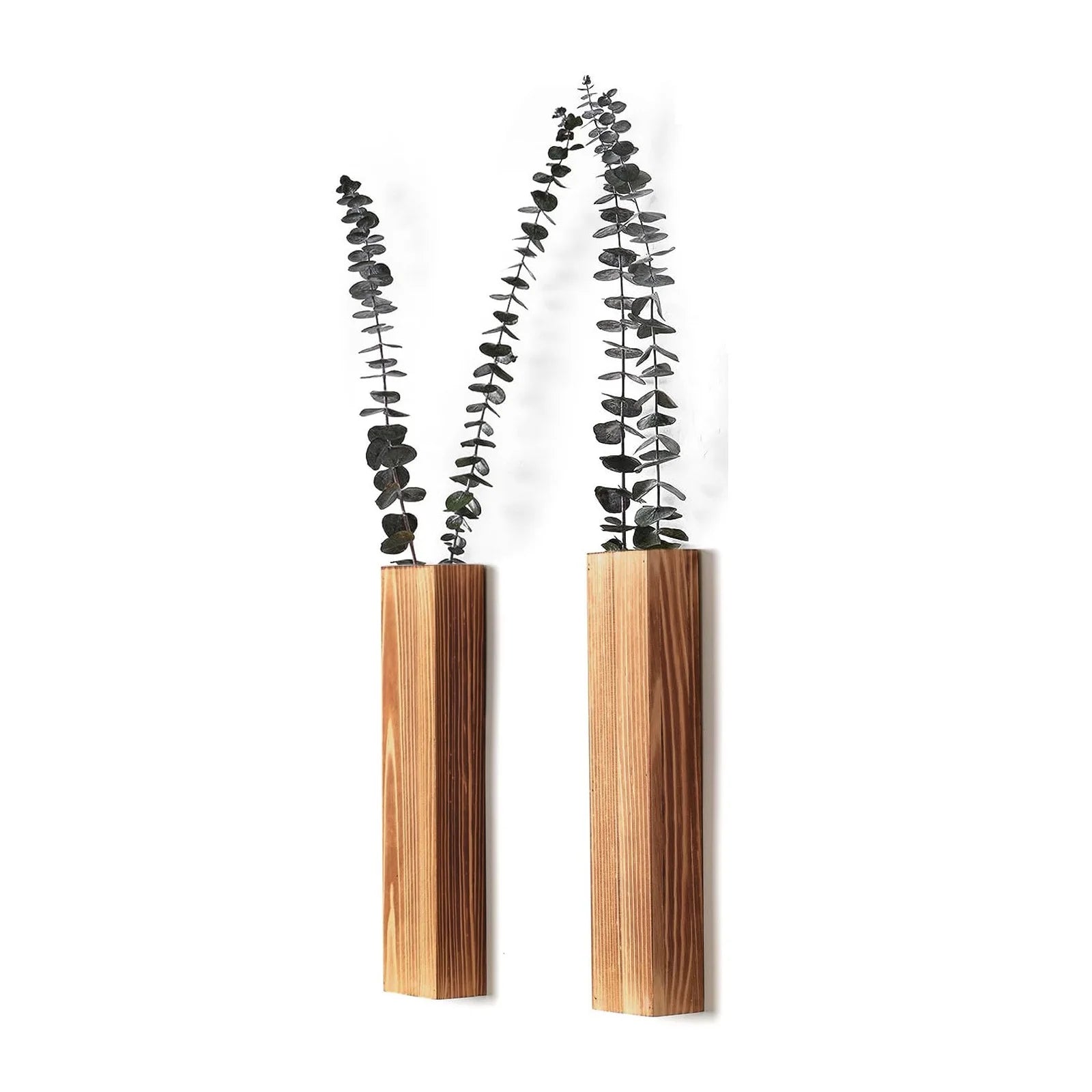 Wood Wall Planter Wall Decor for Artificial Flower Plants Wooden Plant Holders Wall Plant Pocket Vase Hanging for Living Room Be