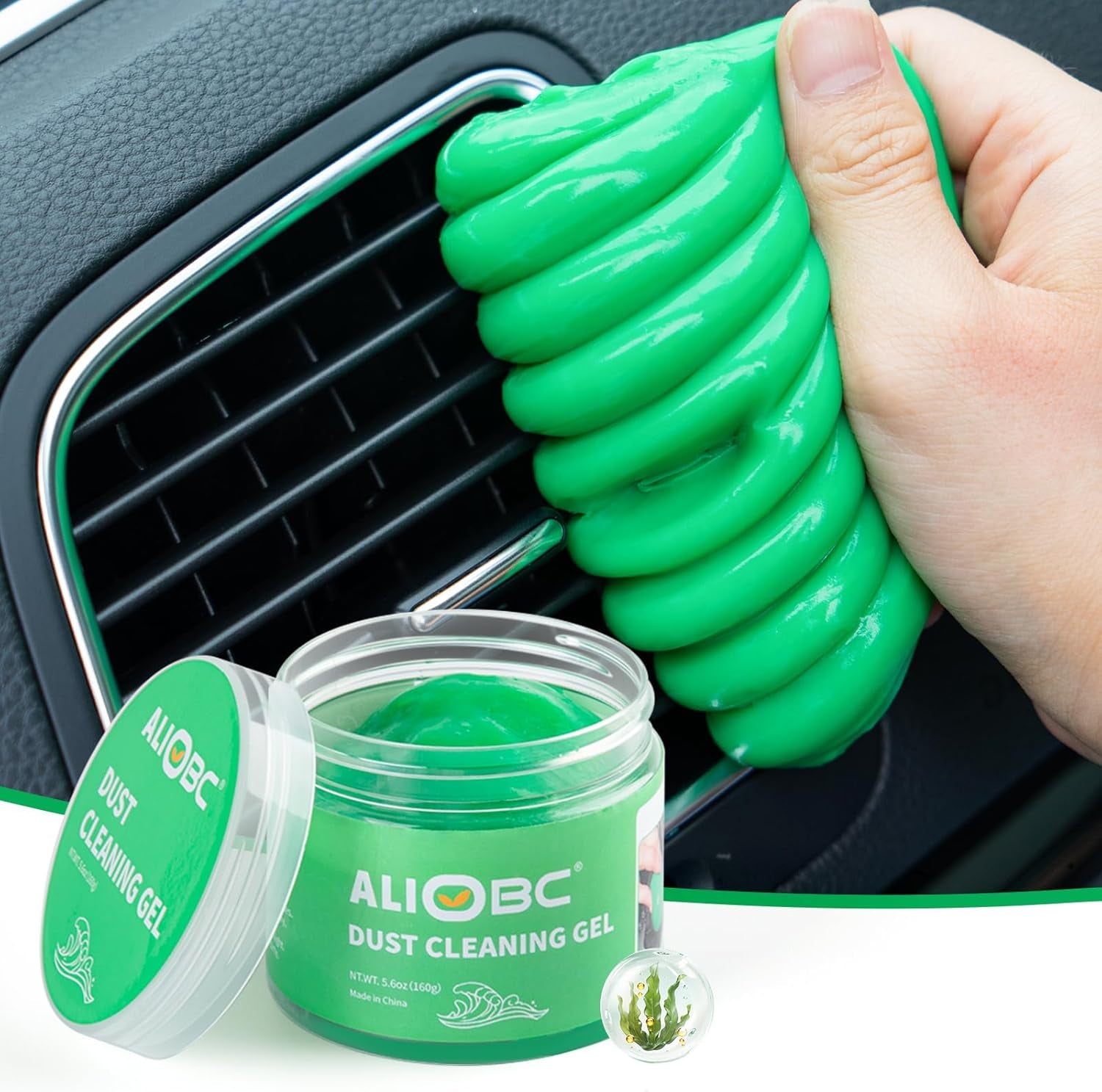 160G Car Cleaning Gel Green & 160G Car Cleaning Gel Purple