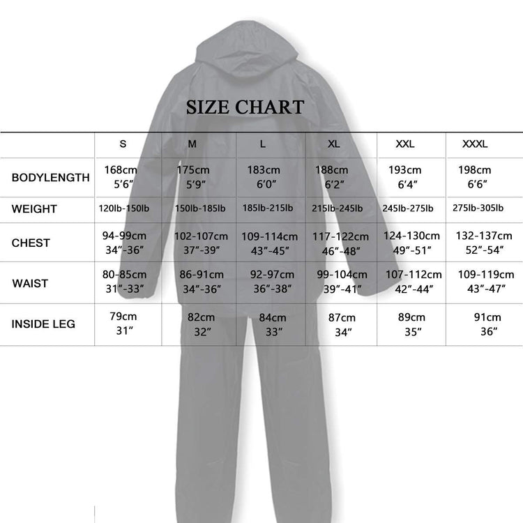 Traje Para Lluvia Impermeable Con Capucha Chaqueta Y Pantalón Ropa, Xlarge