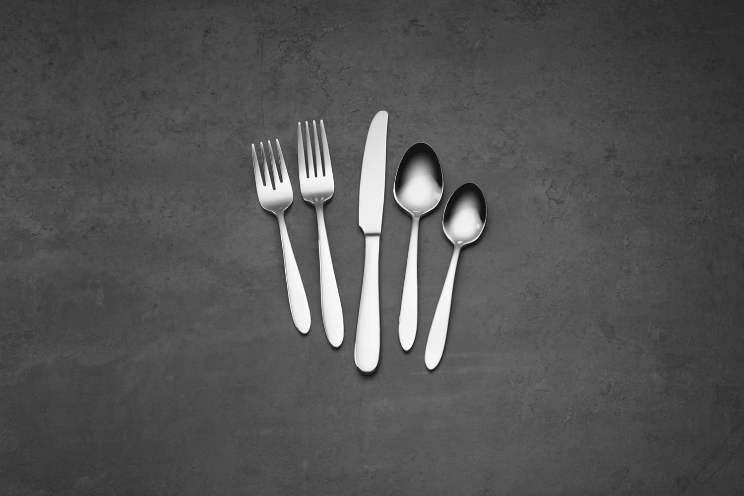 B336045A Mooncrest 45-Piece Flatware Set, Service for 8,Silver,45 Piece
