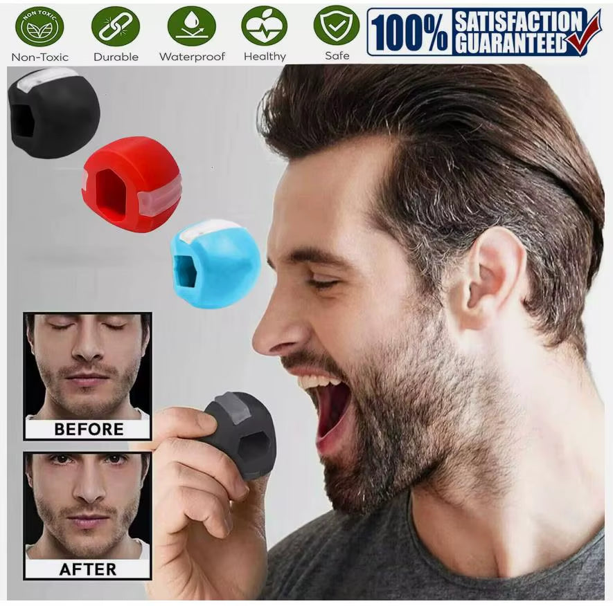 3PCS Quality Face Masseter Facial Shape Go Mouth Jawline Jaw Muscle Exerciser Chew Ball Chew Bite Breaker Training Durable