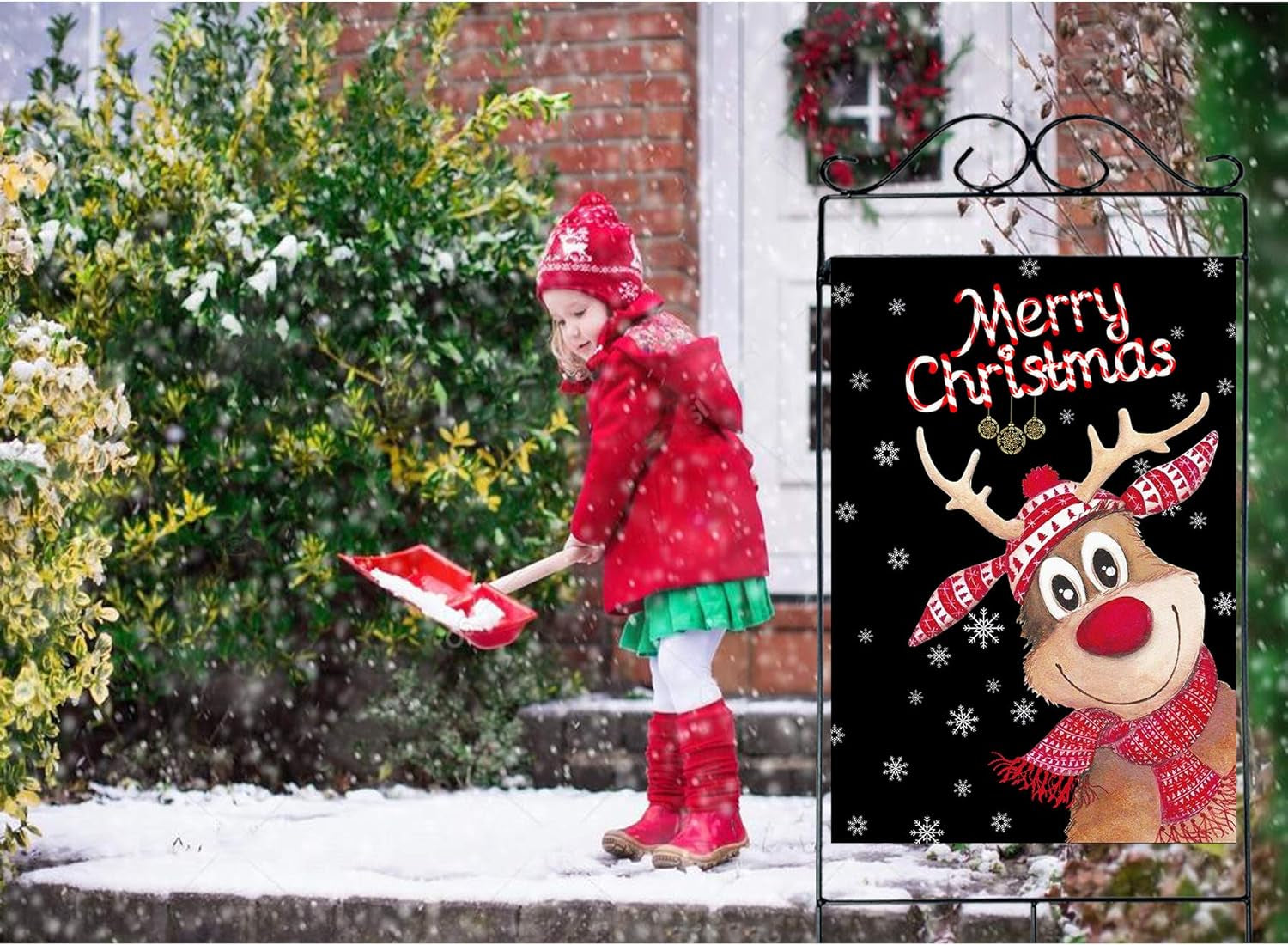 Christmas Flags - 28 X 40 Inch Outdoor Garden House Flags for Christmas Decoration