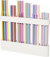 Straw Holder for Cabinet Door, Silicone Straw Organizer for Cabinet Door