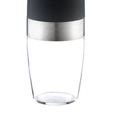 2 Pcs Electric Gravity Pepper and Salt Grinder Set, LED Light, Adjustable Coarseness, Battery Operated, Stainless Steel Black