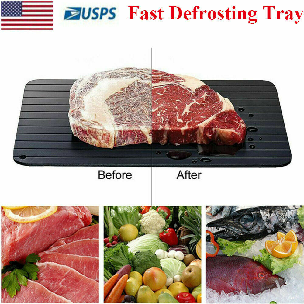 Fast Defrosting Tray Meat Thaw Rapid Safety Thawing Miracle Frozen Food Defrost!