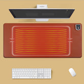 Heated Mouse Pad,Heated Desk Pad,Heated Desk Mat,Warm Desk Pad,Pu Leather Mouse Pad,Electric Heating Mouse Pad/Heated Keyboard Pad,3 Hours Auto Shut-Off,Office & Home Desk Accessorie