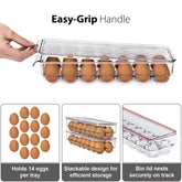 Soda Can Organizer for Refrigerator and Egg Holder for Fridge Set